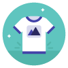 An icon symbolising Creative Footing’s custom merchandise illustration services in Newcastle, perfect for T-shirts, mugs, and branded products