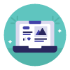 Icon for social media design services tailored to education clients aiming to improve brand presence and campaign engagement.