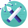 An icon for Creative Footing’s custom illustration services in Newcastle, including hand-drawn and vector artwork tailored to brand identity